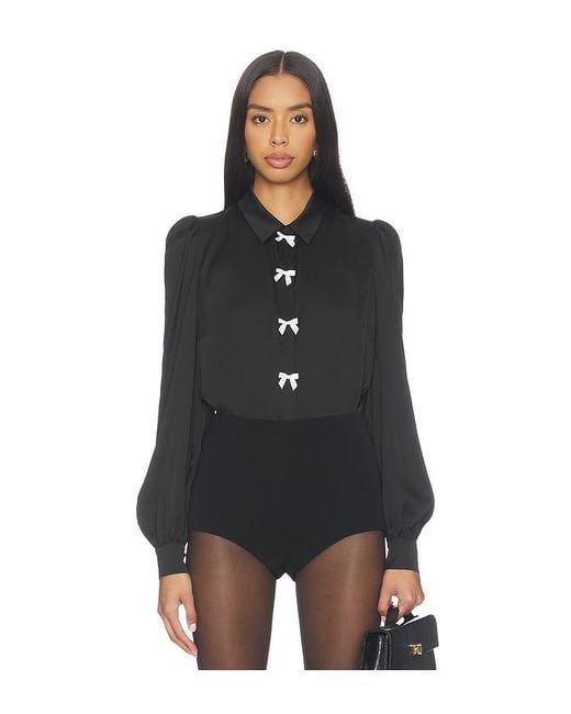 Generation Love Black Arly Bow Blouse