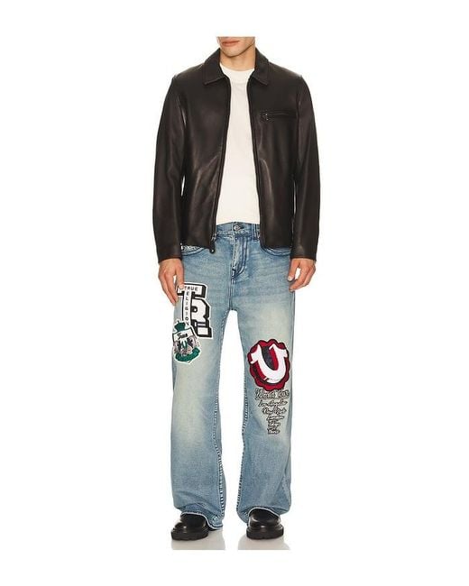 True Religion Blue Patch Vinny Flap Jeans for men