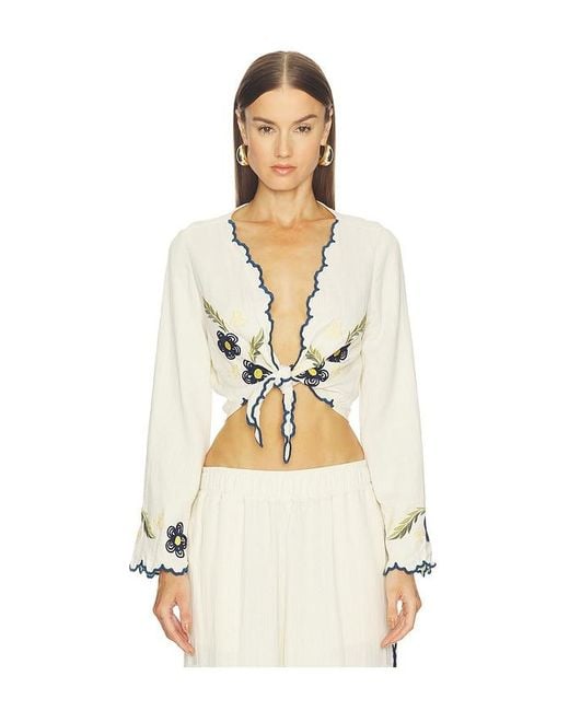 Agua Bendita Women's White Soleil Shirt