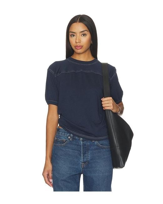 GOOD AMERICAN Blue The Gym Tee