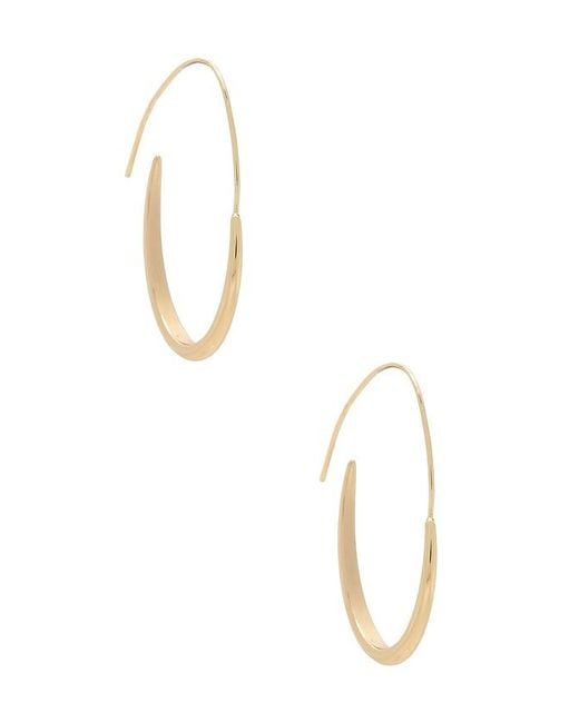 Ettika Metallic Oval Threader Hoops