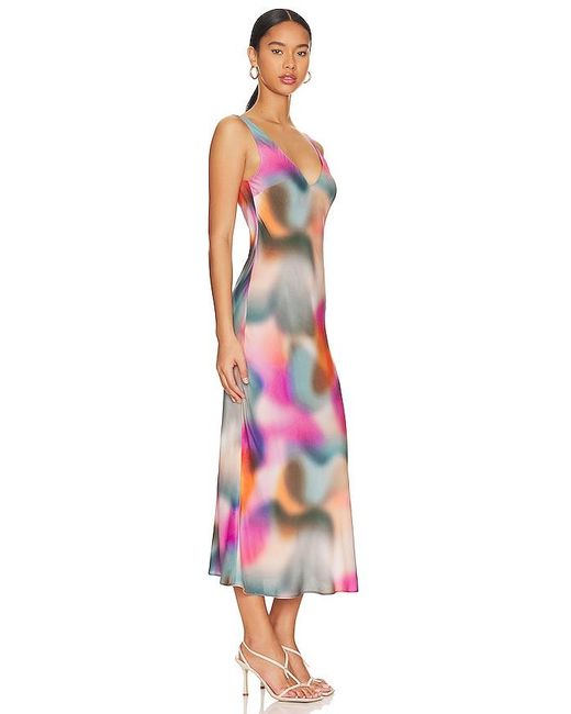 LNA Red V Slip Dress