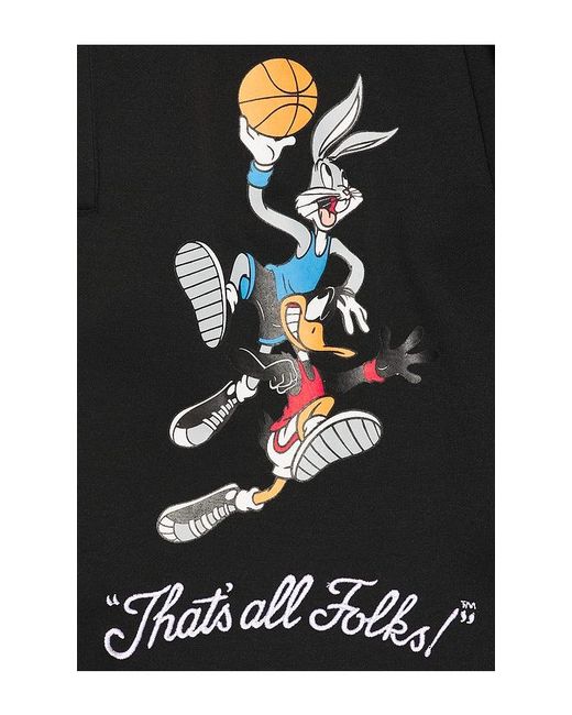 Reason Black Looney Tunes Basketball Short for men