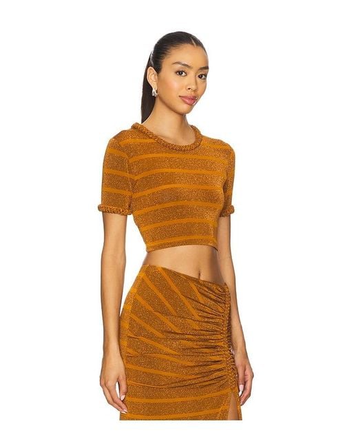 AZULU Orange Kurzarm-Oberteil Susy