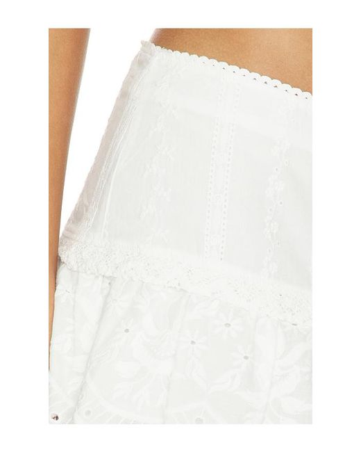 GUIZIO White Aylin Mini Skirt