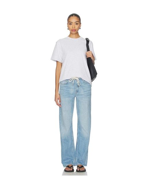 GRLFRND Blue Bella Low Rise Boyfriend Drawstring