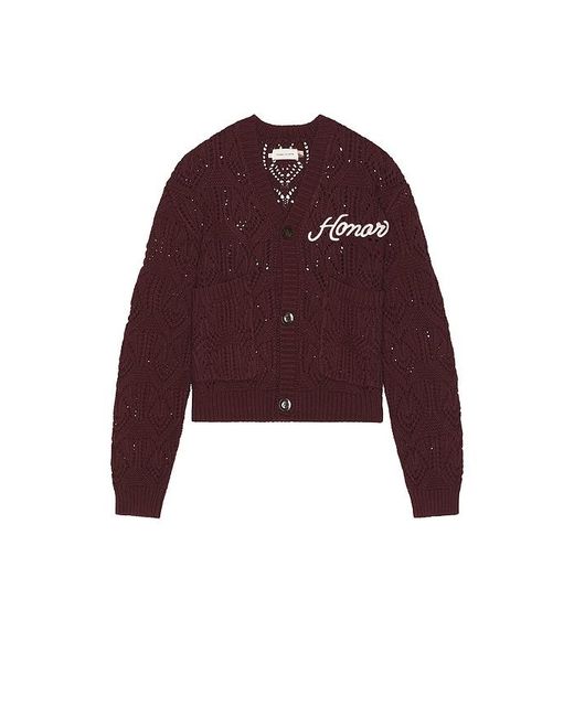 Honor The Gift Purple Cable Cardigan for men