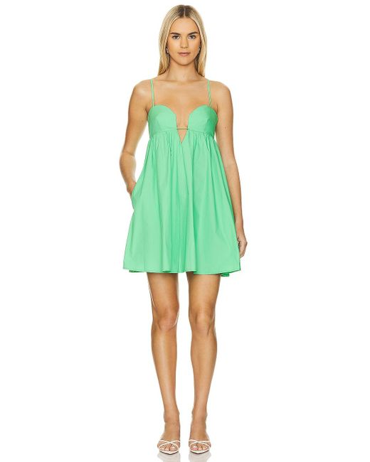 Susana Monaco Poplin Mini Dress Green