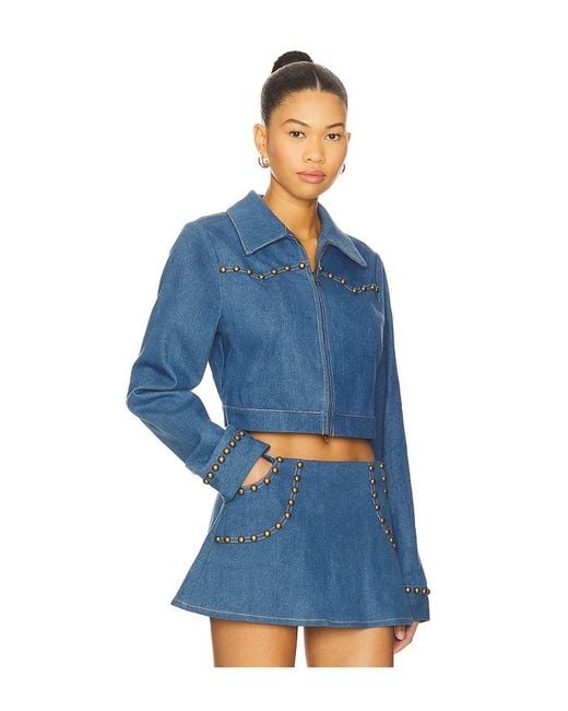 Lovers + Friends Blue Palmer Jacket