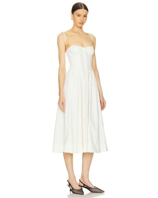 LPA White Sarita Midi Dress