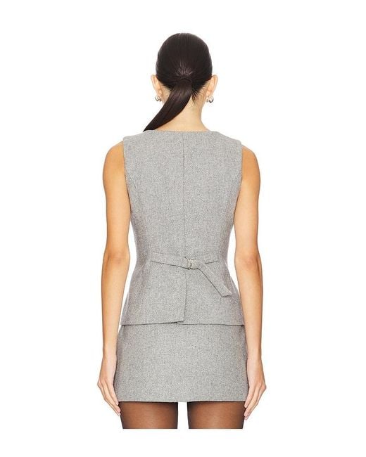 Line & Dot White Damson Vest