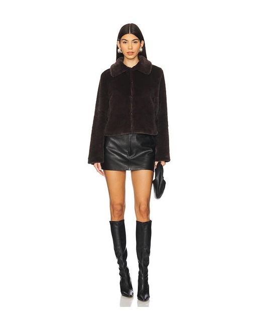superdown Black Tianna Faux Fur Jacket
