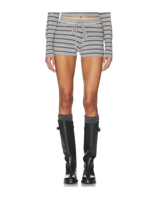 superdown Gray Kieryn Knit Short