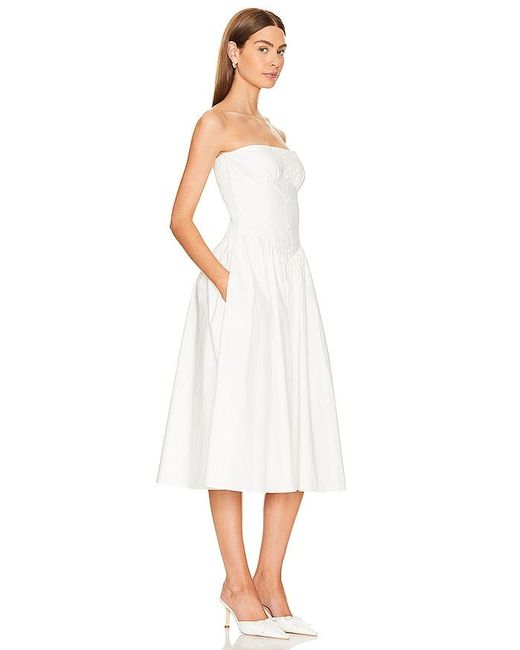 Amanda Uprichard White Strapless Holland Dress
