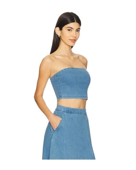 Susana Monaco Blue Stretch Denim Tube