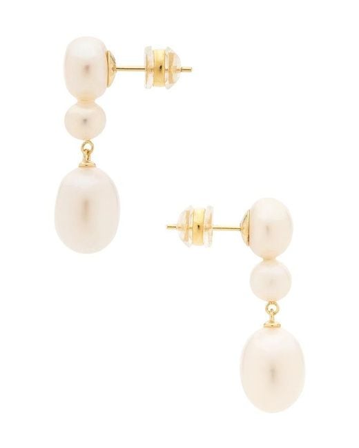 Shashi White Bianca Drop Earring