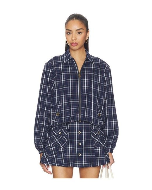 The Upside Blue Valencia Lexi Collared Jacket