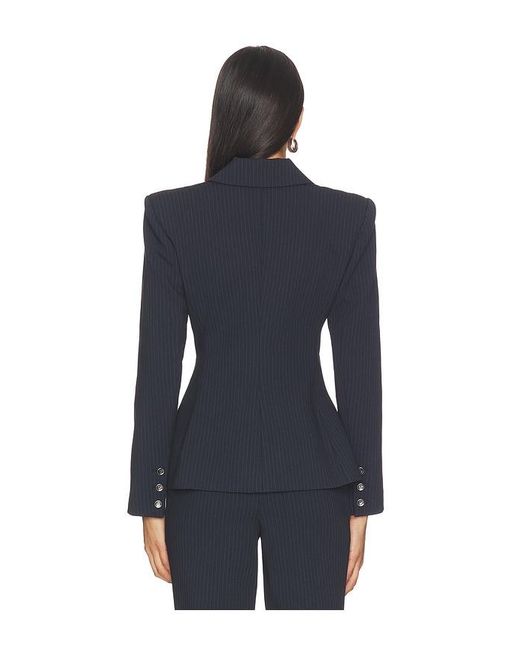 L'Agence Blue Therese Cinched Waist Blazer