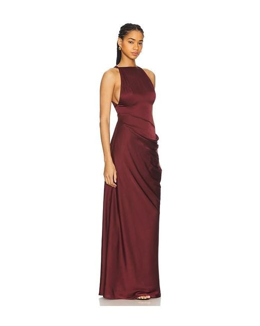 Ceren Ocak Red Satin Dress
