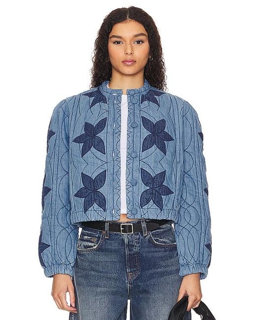 Free People Quinn キルティングジャケット Blue