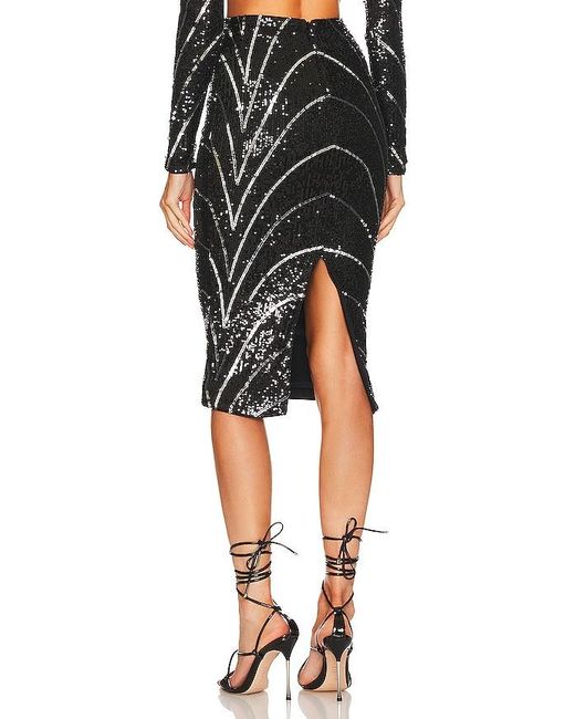 Michael Costello Black X Revolve Leonie Midi Skirt