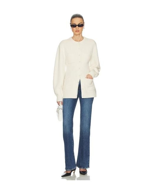 Helsa Natural Devika Wool Cashmere Cardigan