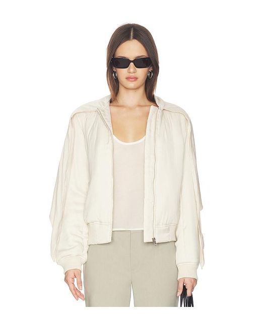 Line & Dot Natural Agnes Scarf Bomber Jacket