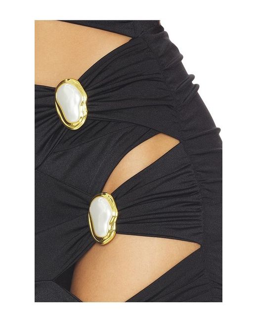 Cin Cin Black Coupe Moonstone Cut-Out Mini Skirt