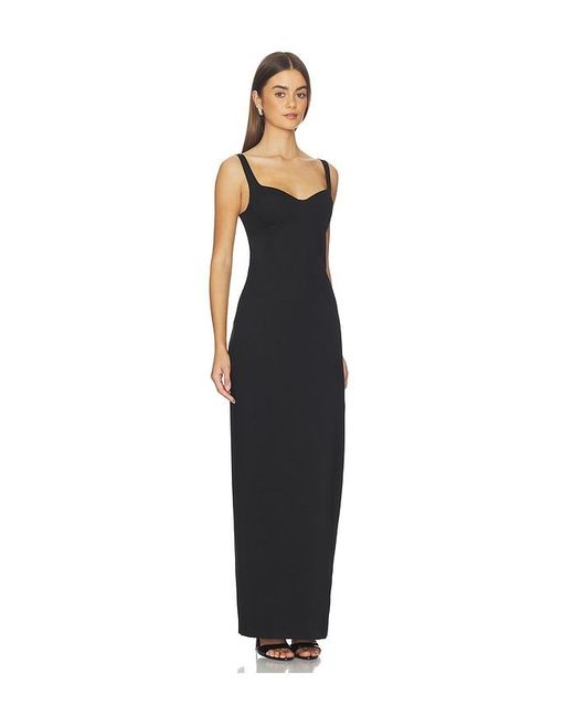Jonathan Simkhai Black Cabot Sculpted Scuba Maxi Dress