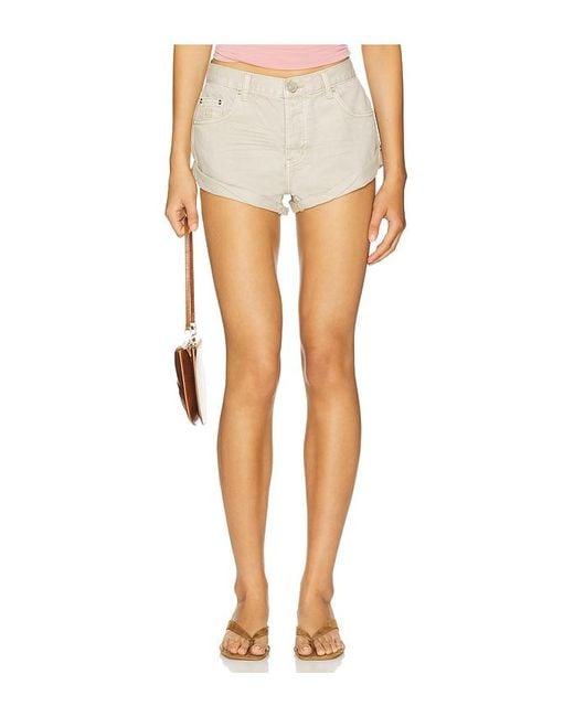 One Teaspoon White Bandit Low Waist Denim Shorts