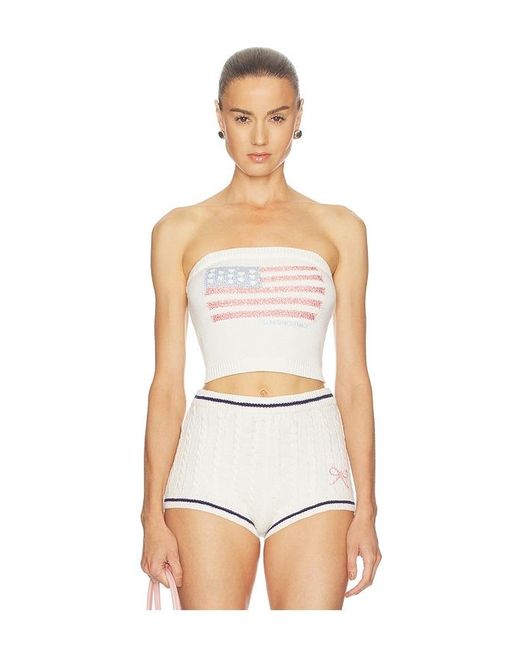 LoveShackFancy White Deserae Tube Top