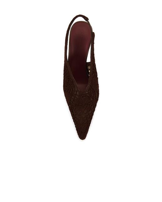 Magda Butrym Brown Slingback Crochet Pump