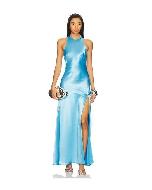 Line & Dot Blue Alessia Maxi Dress
