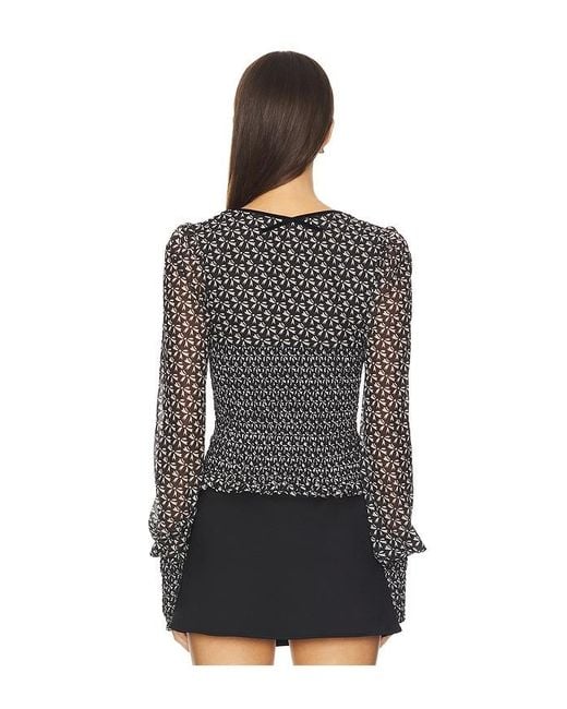 Free People Black Dottie Knit Top