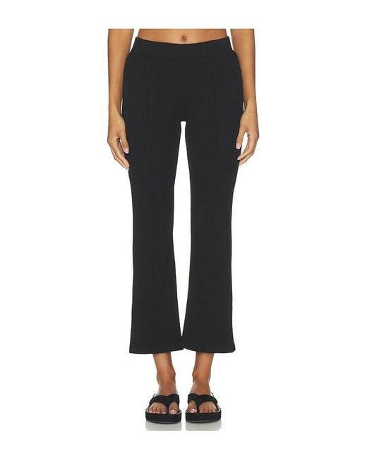 Bobi Black Seamed Cropped Flare