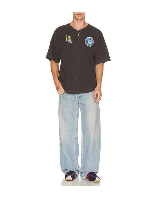 Junk Food Black Rams Baseball Jersey for men
