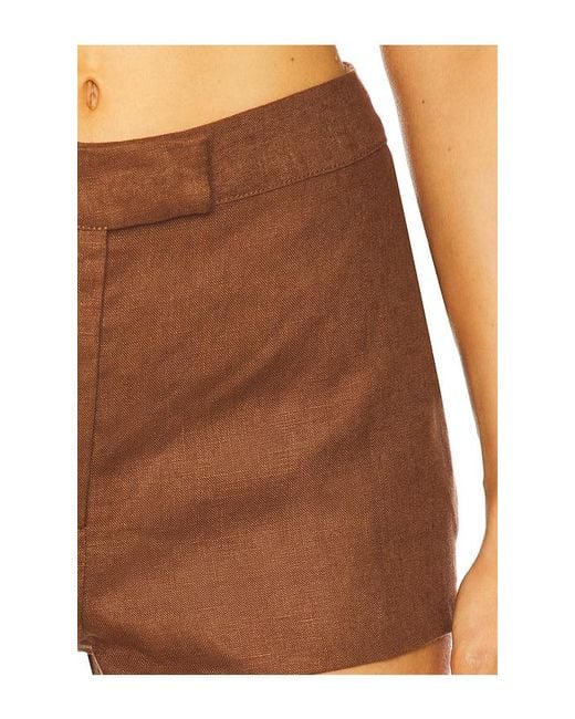 Lovers + Friends Orange Brixton Linen Short