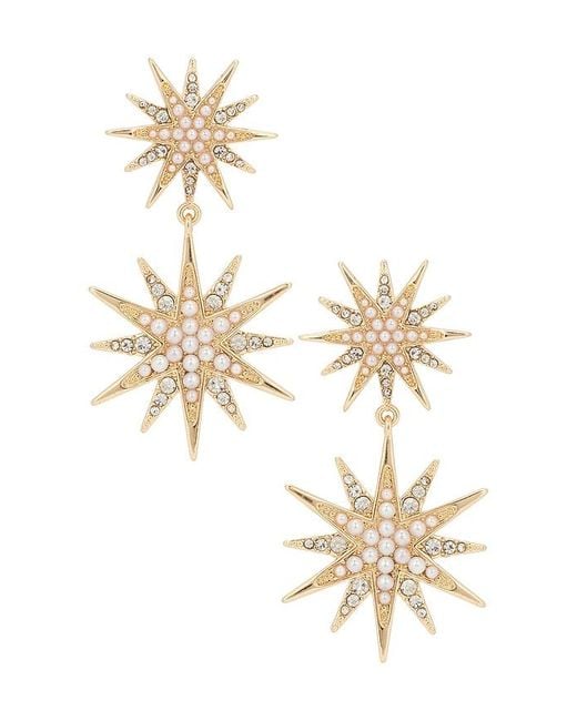 BaubleBar Metallic Lyra Starburst Statement Earrnigs