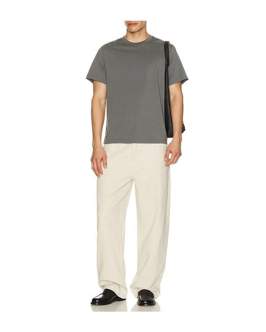 FRAME Gray Short Sleeve Light Cotton Tee for men