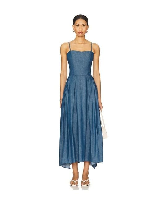 Azeeza Blue Midi-Kleid Ezra