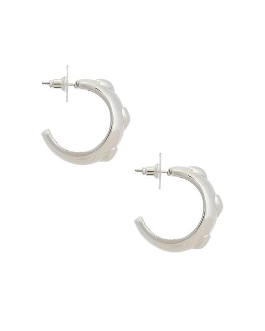 petit moments White Lore Hoop Earrings