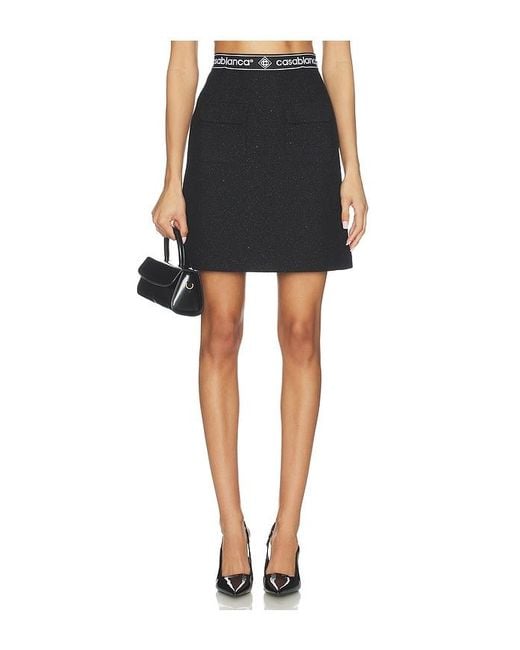 Casablanca Black Tweed Skirt