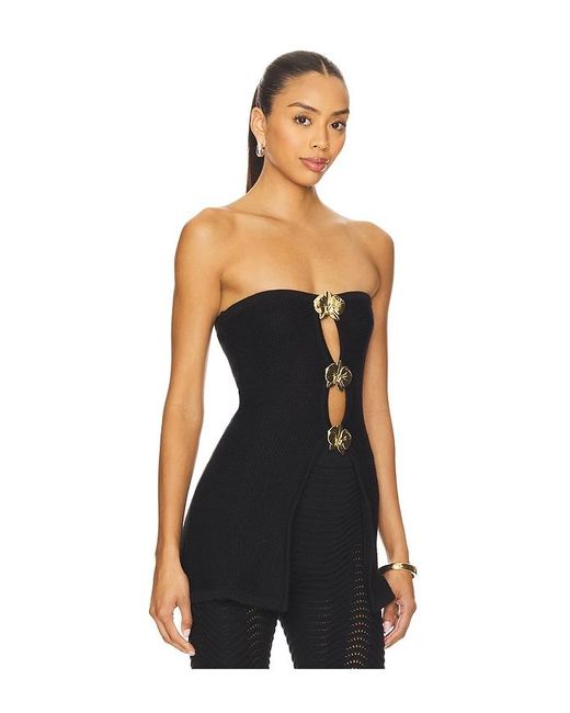 Cin Cin Black Lotus Knit Top