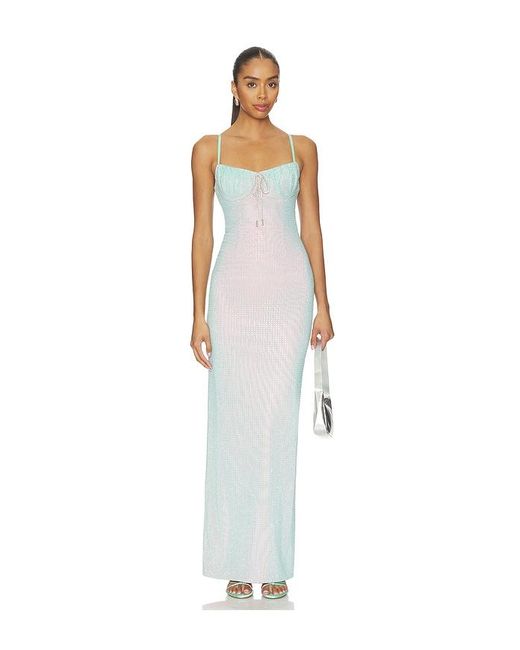 Area White Crystal Hotfix Gown