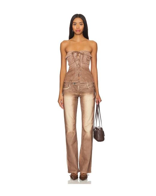 superdown Brown Jasmine Tube Top