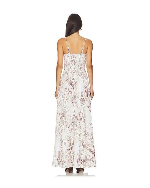 ROBE MAXI SUTTON en Ivory L'Agence en coloris White