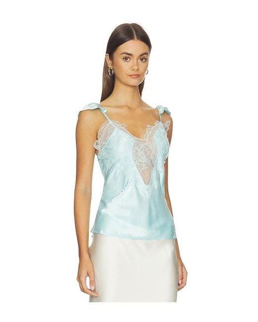 Bardot Blue Ivy Lace Detail Camisole
