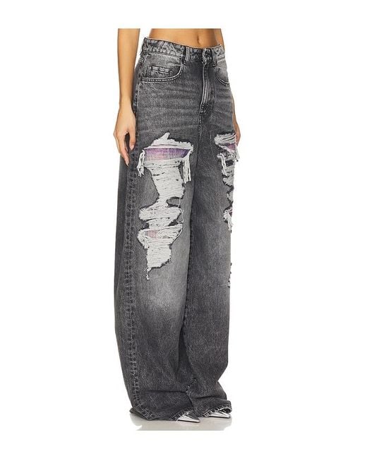 ICON DENIM Black Coco Wide Leg Jeans