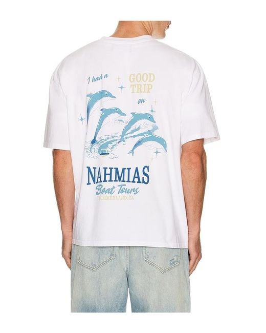 NAHMIAS White Boat Tours Boxy T-Shirt for men