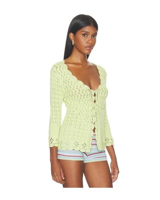 GUIZIO Yellow Rosalie Top